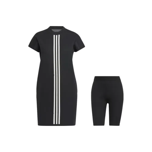 Adidas Short Sleeved Dresses Women's Set Black