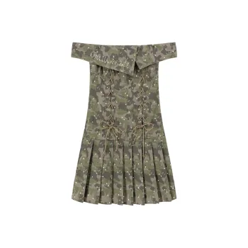 CHUU Slip Dresses Women's Green Camouflage