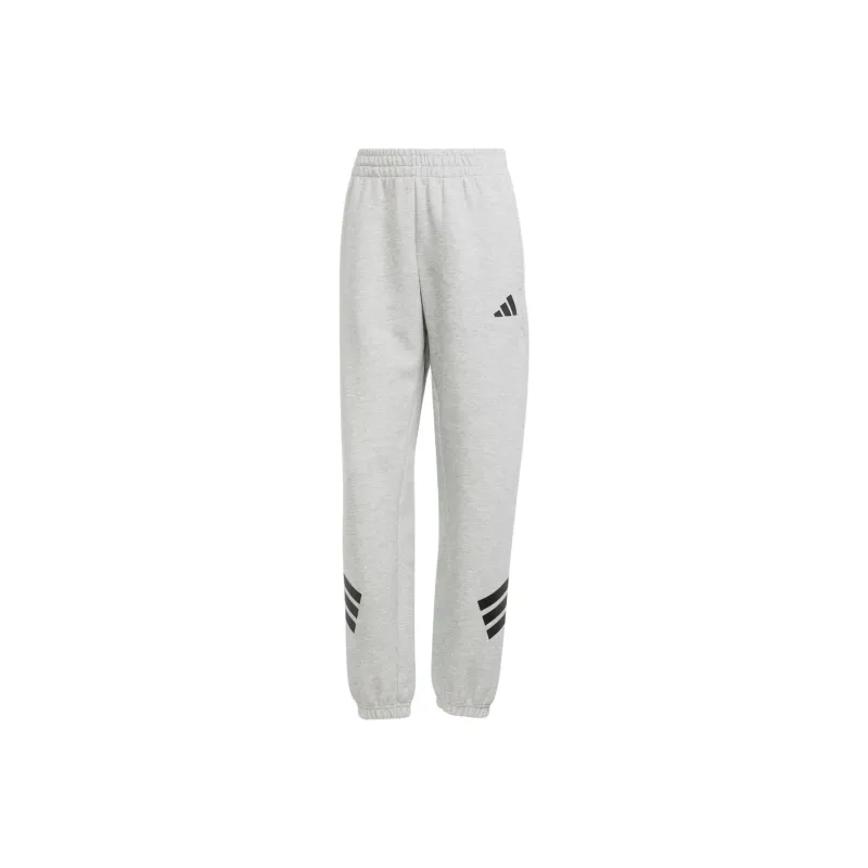 Adidas Women's Future Icons 3 Stripes Open Hem Tracksuit Bottoms Medium Grey Heather-0