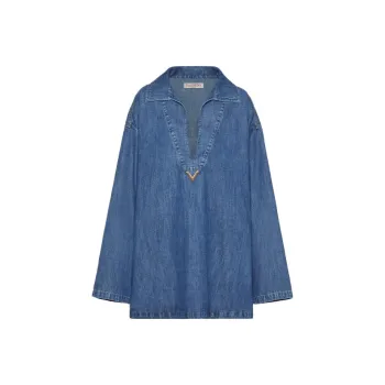 Valentino Long-Sleeved Dresses Women's Blue