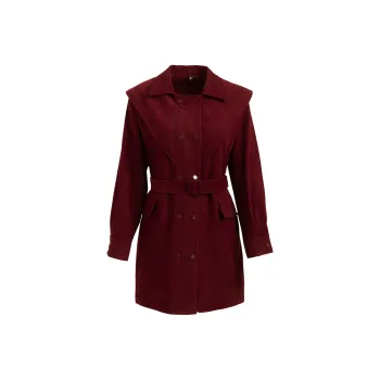 Olrain Long Sleeved Dress Women's Dark Red