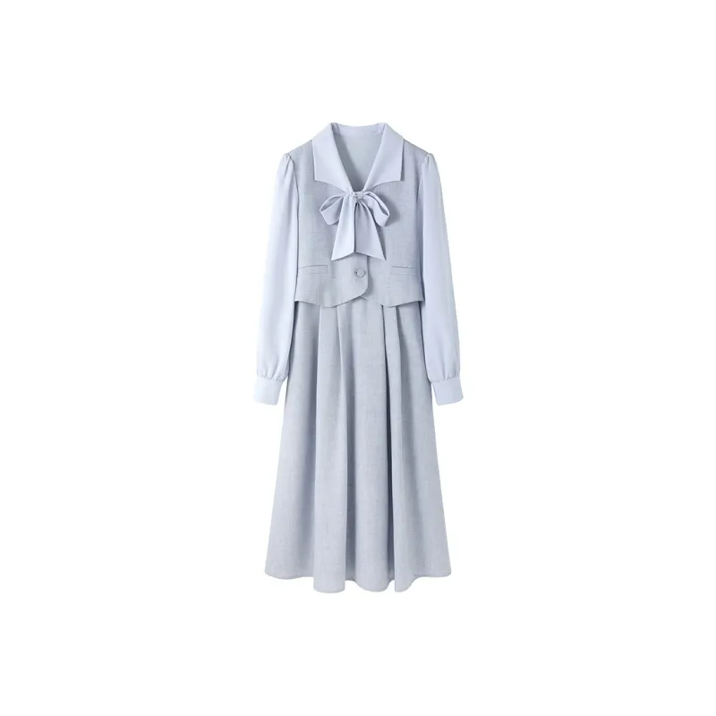Host Book Long-Sleeved Dress Women's Coffee-1