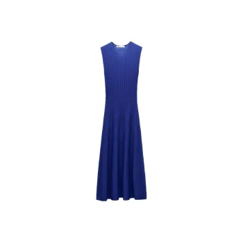 ZARA Sleeveless Dress Women's Dark Blue