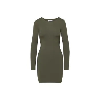 ARITZIA Contour Contour Crew Longsleeve Mini Dress Long-Sleeved Dresses Women's Dark Olive