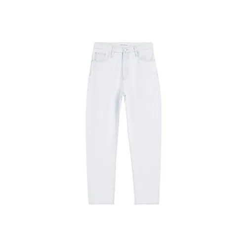 CALVIN KLEIN Jeans Europe Version Women's Bleached White Light Blue