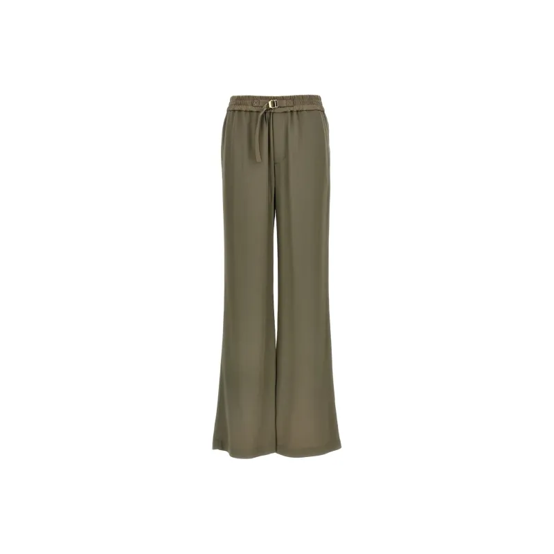 AMIPARIS Paris Logo Detailed Drawstring Palazzo Pants-0