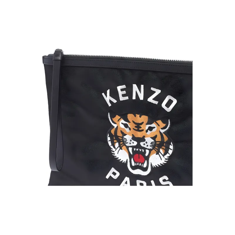 KENZO Tiger Embroidered Zip-Up Pouch-4