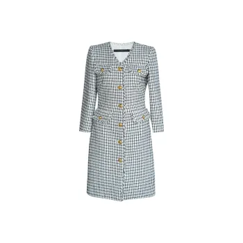 ROEYSHOUSE SS24 Long Sleeved Dresses Women's Plaid