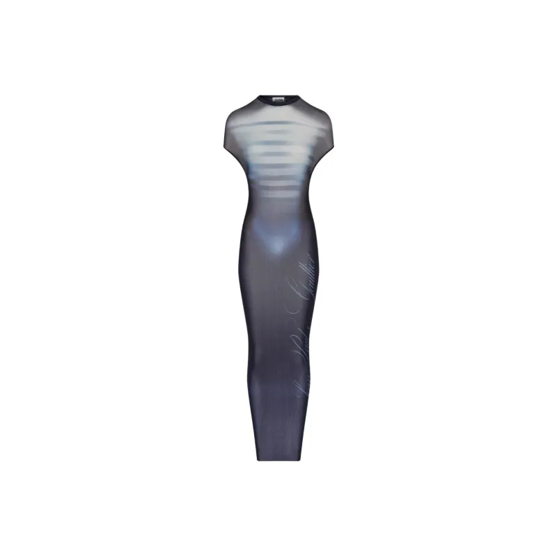 Jean Paul Gaultier Short Sleeved Dress Women's Dark Blue-0