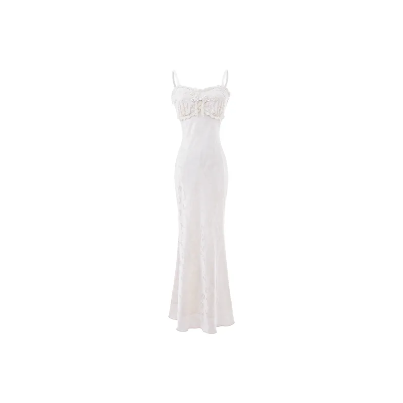 Blovelan Slip Dress Women's Pearl White-0