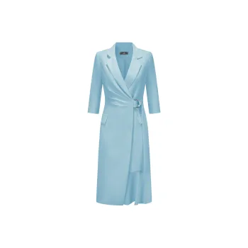 ONE SHALLOW Long Sleeved Dresses Women's Blue