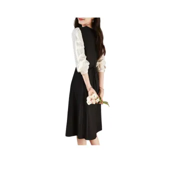 Mo Han Yi Mei Long Sleeved Dress Women's Black