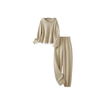 IHIMI Sweatshirt Set Women's Light Khaki