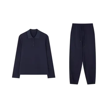 Mo Han Yi Mei Casual Suit Women's Navy Blue