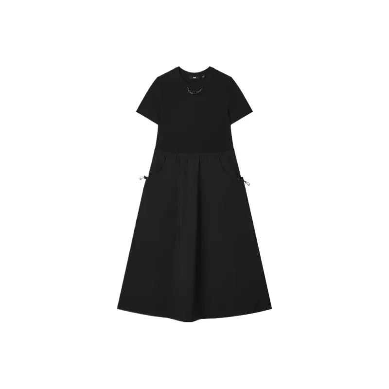 FILA MILANO Collection Short Sleeved Dress Women's Black-0