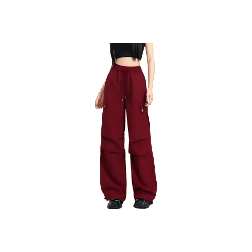 ST&SAT Cargo Pants Women's Deep Red