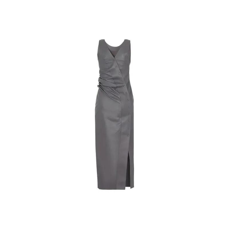 FENDI Sleeveless Dress Women's Gray-0