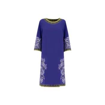 ETRO Floral Printed Crewneck Cady Shift Dress