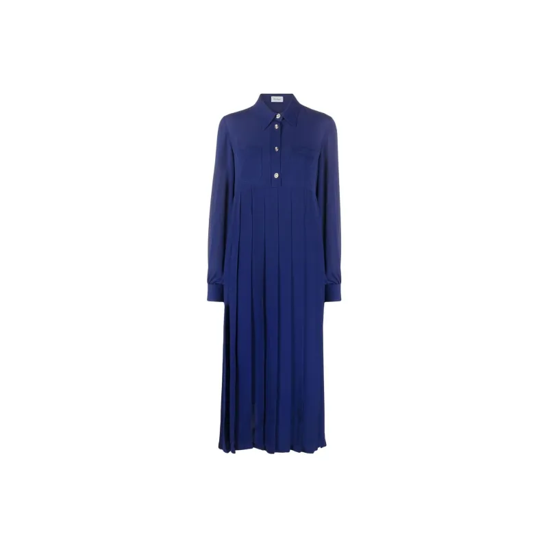 Ferragamo Long-Sleeved Dresses Women's Blue-0