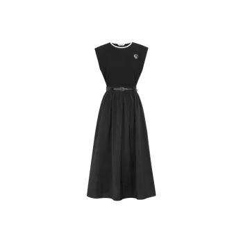 MEIYANG Short Sleeved Dresses Women's Black