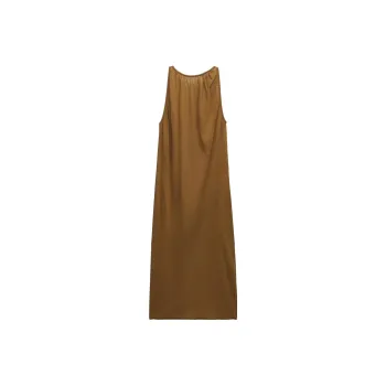 ZARA Sleeveless Dresses Women's Yellow Ochre