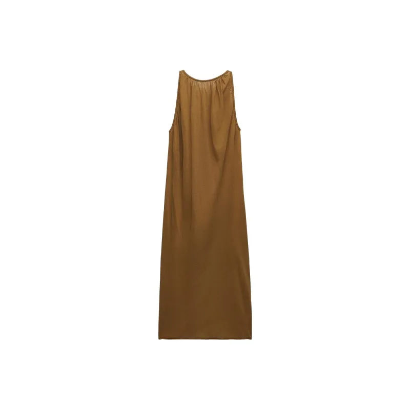 ZARA Sleeveless Dresses Women's Yellow Ochre-0