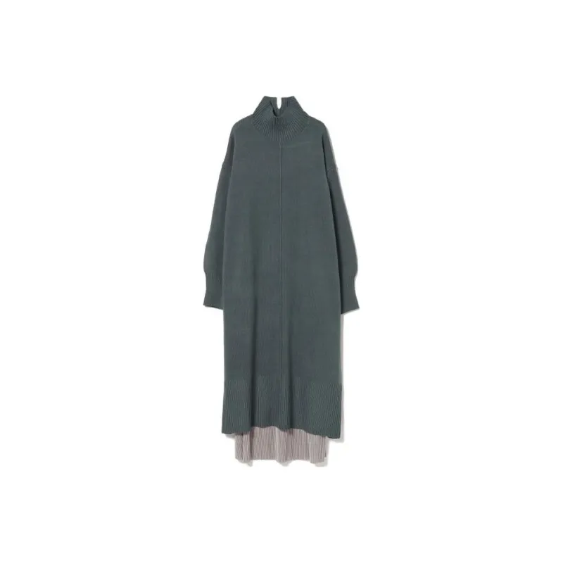 Beams Sleeveless Dress Women's Green-0