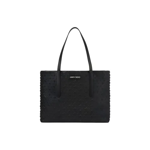 Jimmy Choo Grained Leather Tote Bag Shopping Bag Handbag Small Size Men's Black