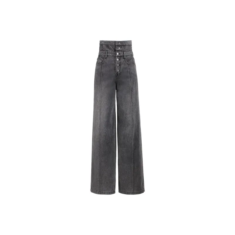 Ochirly Jeans Women's Black Gray 070-0