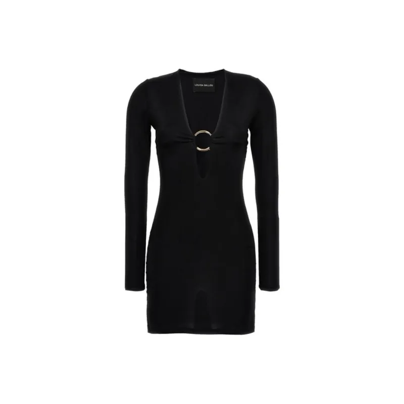 Louisa Ballou Helios Plunge Minidress-0