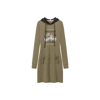 CHUU Long-Sleeved Dresses Women's Gray Green