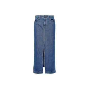BARBOUR Denim Long Skirt Women's Blue