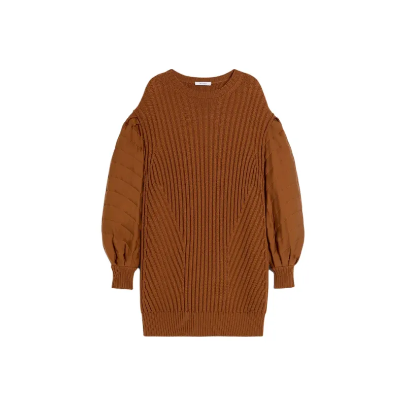 MaxMara Ottuso Long-Sleeved Dresses Women's Dark Brown-0
