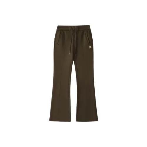 FILA FUSION Knitted Sweatpants Women's Dark Chestnut Umber