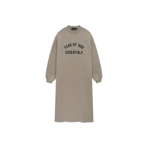Fear Of God Essentials Women's Fleece Crewneck Dress Heather Gray