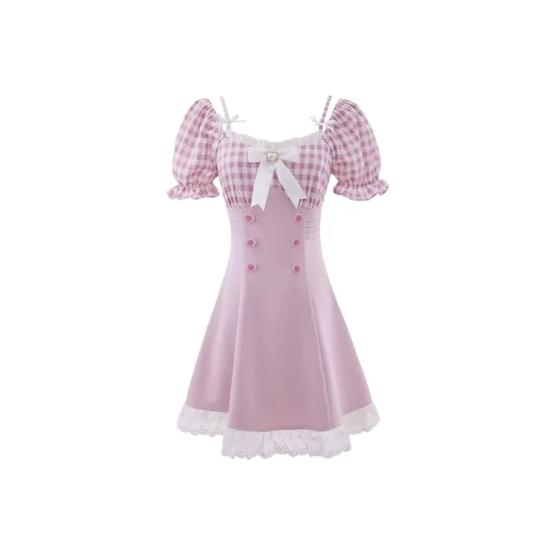 KEAB Short Sleeved Dress Women's Pink-0
