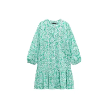 ZARA Long-Sleeved Dresses Women's Green