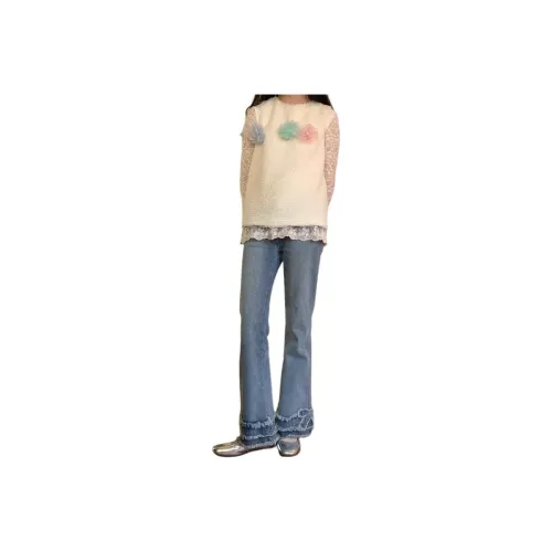 HUOLIDEDITU Jeans Women's Light Blue
