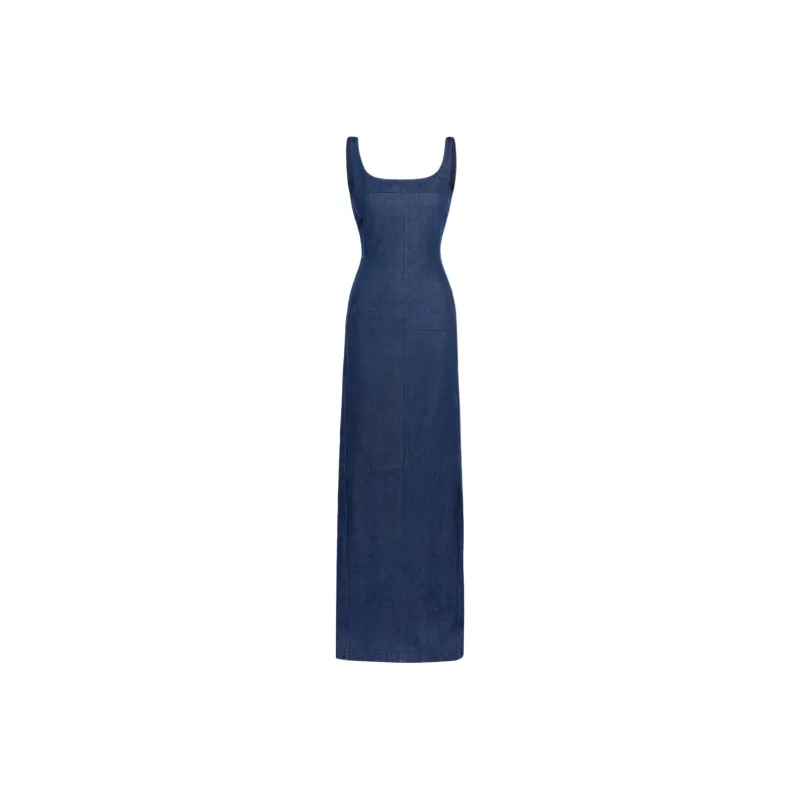 Jacquemus Denim Bustier Maxi Dress-0