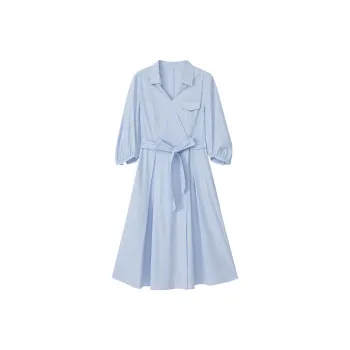 Katie Ermilio Short Sleeved Dresses Women's Blue