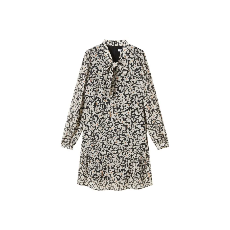 FINITY Long Sleeved Dresses Women's Black With Print-0