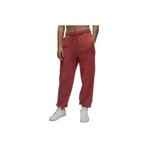 jordan 7.5us Flight Fleece Knitted Sports Pants Women's Sand Dune Red
