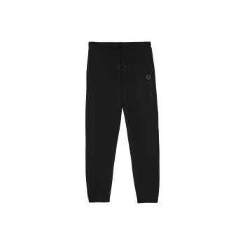 Victoria's Secret Cotton Fleece Jogger Sweatpants/Pure Black Knitted Sports Pants Women's Pure Black