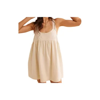 FREE PEOPLE Willow Tank Mini Sleeveless Dress Women's Wet Plaster