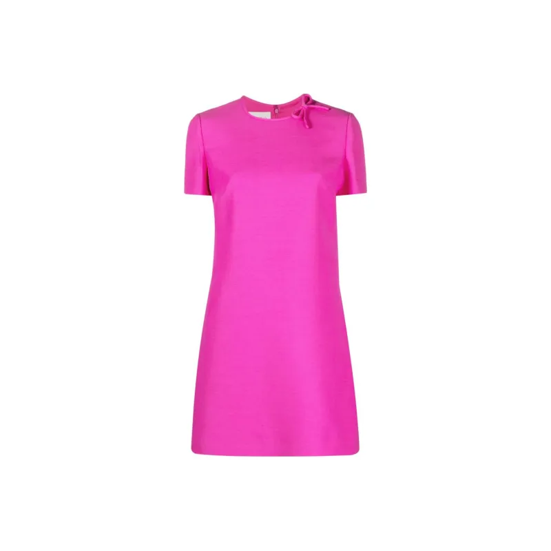 Valentino Short-Sleeved Dresses Women's Fuchsia-0