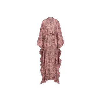 DIOR All Over Patterned Ruffled Dress