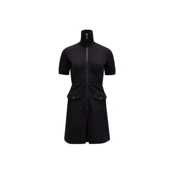 Moncler Polo Dress Short Sleeved Dress Women's Black