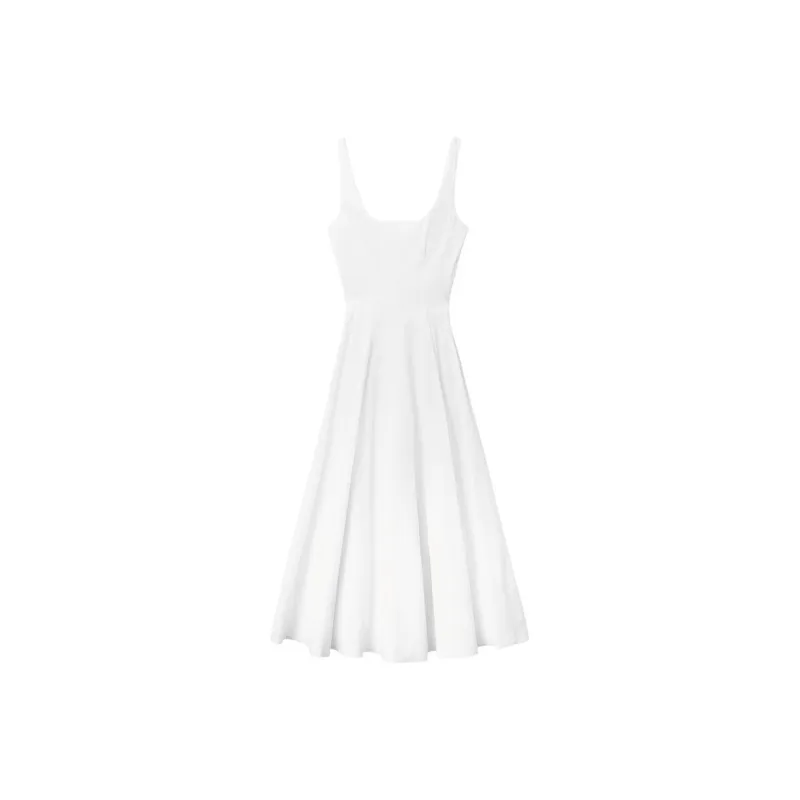 Staud Wells Pleated Corset Waist Long Dress-0
