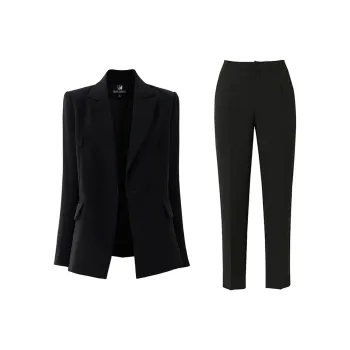 SOON FLOWER Casual Suit Women's Black