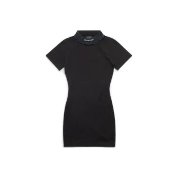 Balenciaga Short Sleeved Dresses Women's Black